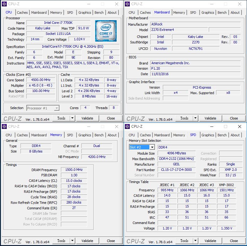 intel core i7 7700k + z270 extreme4 動作品 PCパーツ PC/タブレット 家電・スマホ・カメラ 送料込み/直送