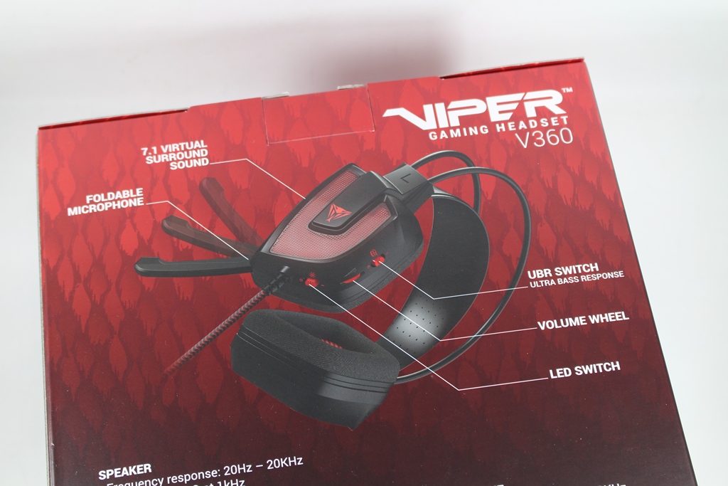 PATRIOT 美商博帝 VIPER V360 7.1虛擬環繞聲道電競耳麥-低音飽滿、環繞效果一流