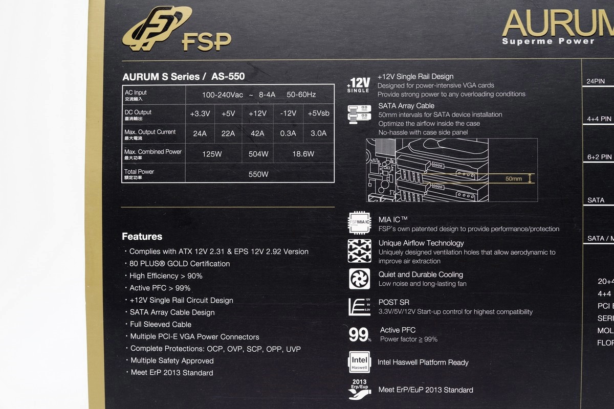 [XF] 進化的用料及單路設計 金鈦極二代能效不凡  FSP AURUM II 550W評測